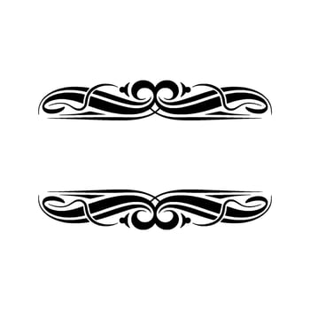 Elegant Vintage Decorative Border Elements, Black White vector