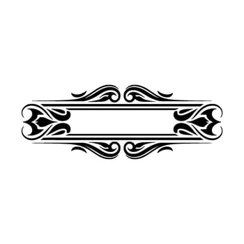 Elegant Black Ornamental Border, Vintage Element - Typography vector