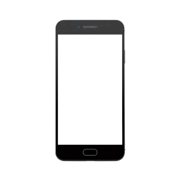 A black smartphone with a black screen on it png