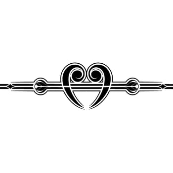 Intricate Tribal Heart Ornament, Elegant Element - Decorative vector