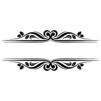 Elegant Decorative Divider, Vintage Scroll - Border vector