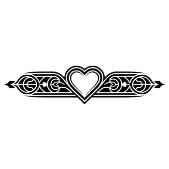 Intricate Celtic Heart Border, Vintage - Composition vector