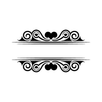Elegant Decorative Border, Vintage Style, Divided Section - Ornament vector