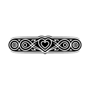 Intricate Celtic Border, Vintage , Elegant Ornament - Heart vector
