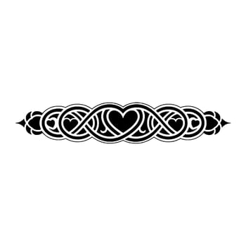 Intricate Celtic Heart Border, Vintage - Knotwork, Ornamental vector