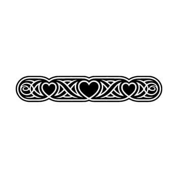Intricate Celtic Heart Border, Vintage - Vintage style vector