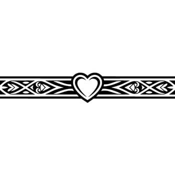 Intricate Celtic Heart Border, Vintage - Symbolism vector