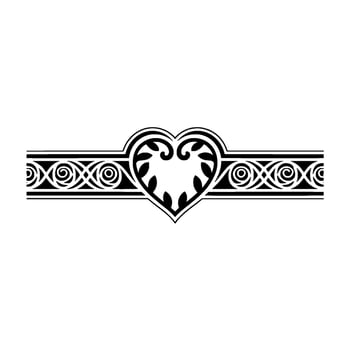 Intricate Heart Border, Celtic , Vintage Ornamentation vector