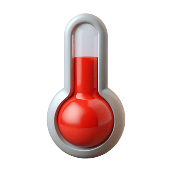 Red thermometer gauge isolated on transparent background png