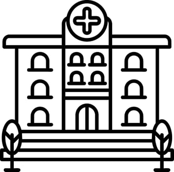 Hospital Line Icon vector