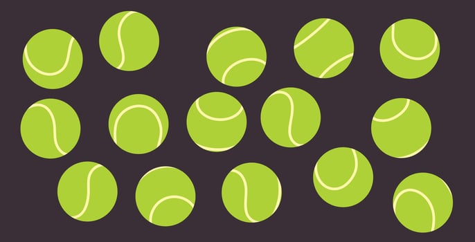 Tennis balls on black background vector