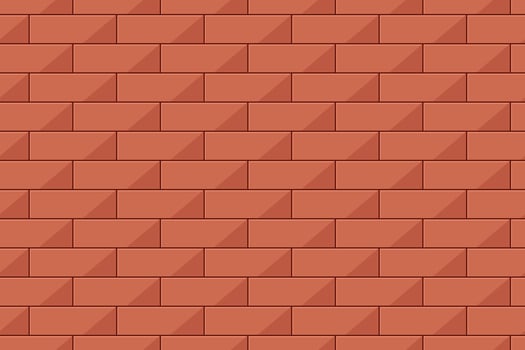 Red brick wall texture pattern vector