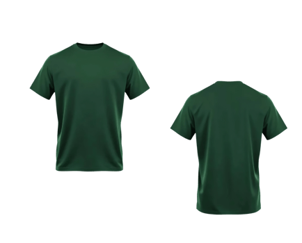 Green t - shirt mockup png