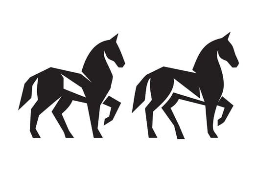 Modern Abstract Horse Designs vector