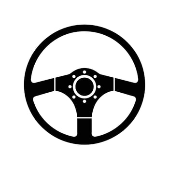 Steering wheel icon vector