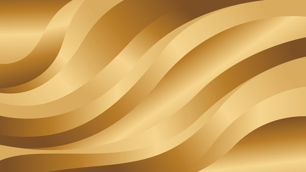 Elegant abstract golden metallic background with luxurious wave design vector