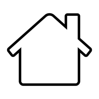 House Icon . Outline House Sign. Isolated Contour Symbol Illustration vector