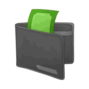 open black wallet vector