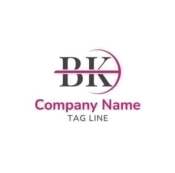 BK Letter Logo Design Modern B and K Monogram Logo Template vector