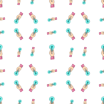 seamless pattern with lamp in hand png