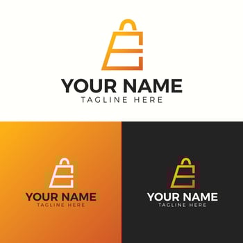 Letter E Shopping Logo vector