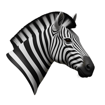 Black White Zebra African Animal png