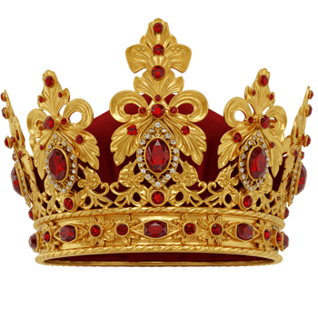 Gold Ornate Crown Royal Headpiece png