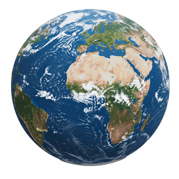 Blue Earth Globe World Planet png