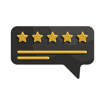 Customer Feedback with Five Stars vector