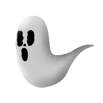 Flying white ghost png