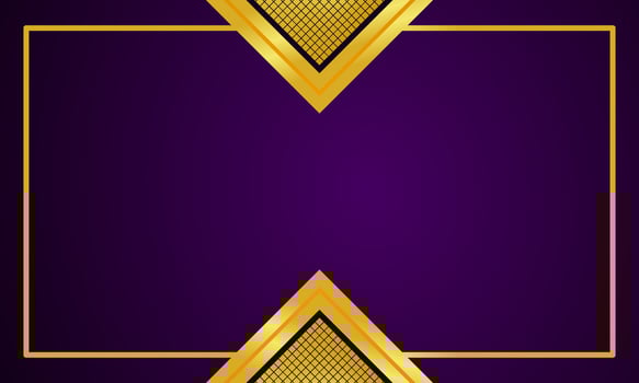 Purple and gold decorative frame design vector