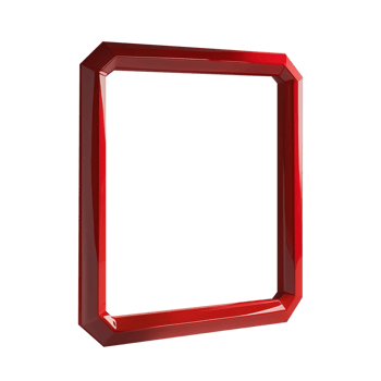 3d red frame design transparent background png