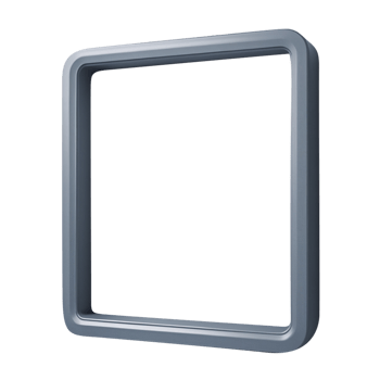a gray square frame on a transparent background png
