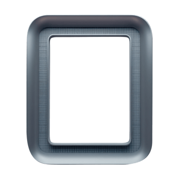a square metal 3d frame with a transparent background png