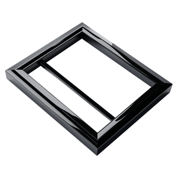 a black square window frame on a transparent background png
