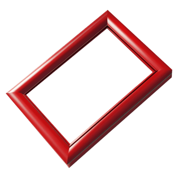Red frame on a transparent background png