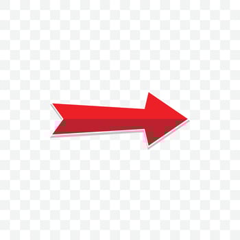 Straight Red Arrow Element for Presentation vector