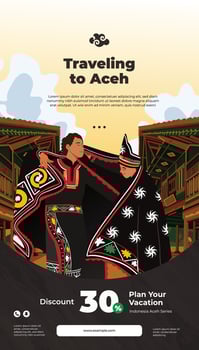 Traveling to Aceh, Indonesia culture vector