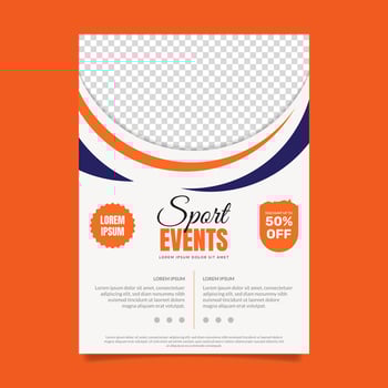 a flyer template for sport events vector