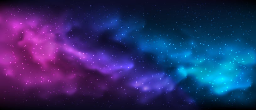 Colorful cosmic background with stars vector