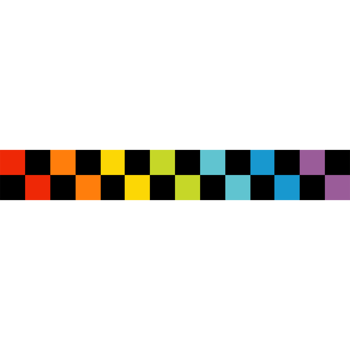 Rainbow Checkerboard Pattern Strip. Abstract Colorful for decor png