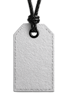 Blank Grey Tag on String for Pricing or Gift Label Use png