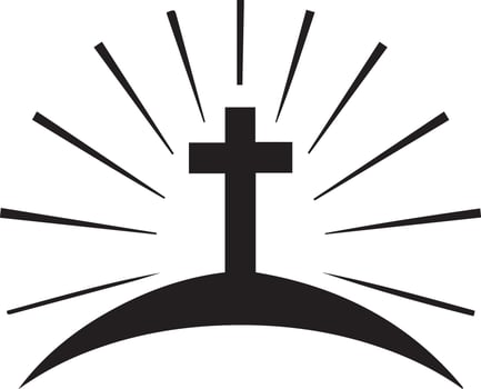 Dia dos Finados cross symbol Silhouette art vector