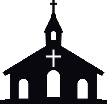 church silhouette clip art vector