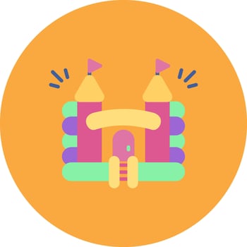Inflatable Castle Subtle Visual Sketch vector