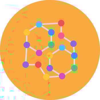 Molecular Geometric Badge Mark vector