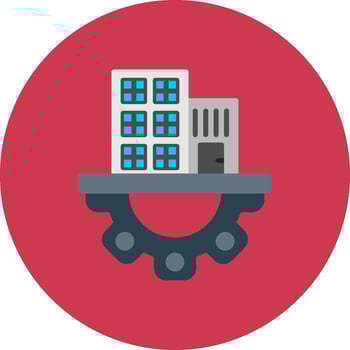 Infrastructure Balanced Icon Badge vector