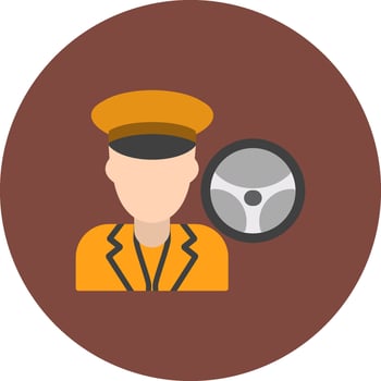 Taxi Driver Crisp Visual Unit vector
