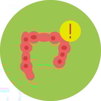 Large Intestine Dynamic Badge Mark vector