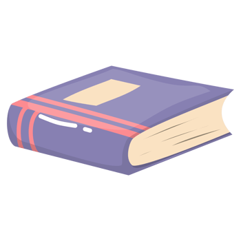 Closed book with Purple cover png